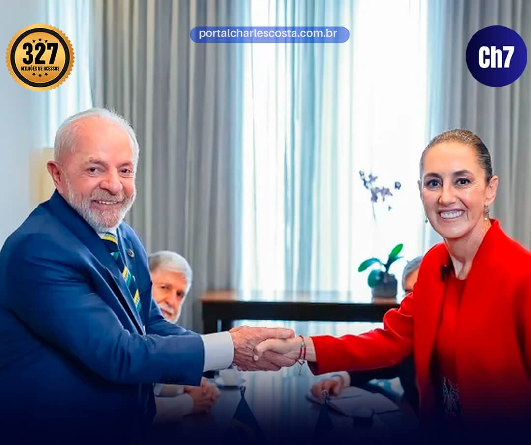 Lula cumprimente presidente do México, Claudia Sheinbaum