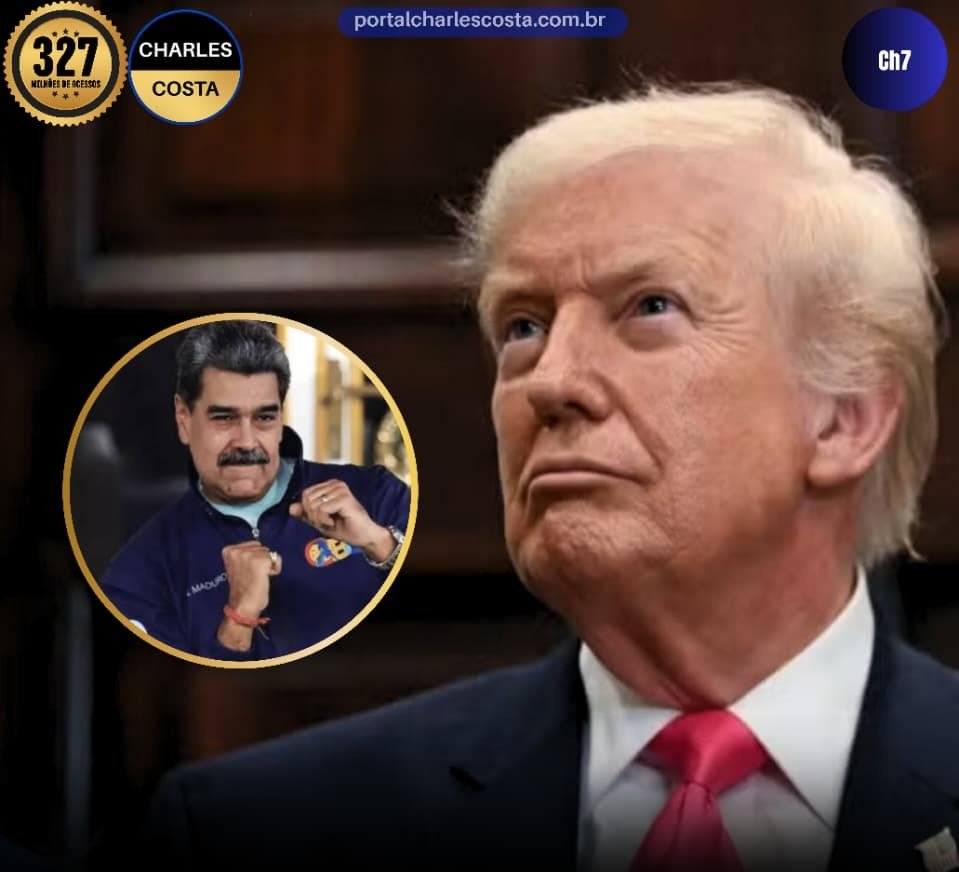 Trump com sua gravata vermelha icônica, Maduro fazendo sua dancinha