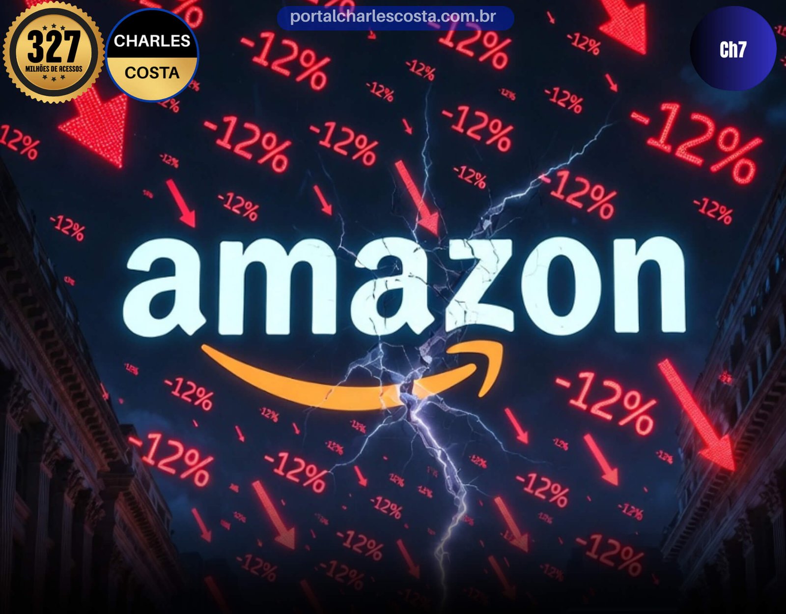 amazon ações caem 12 em fevereiro por gastos de us 200 bi em ia, fluxo de caixa negativo em 2026.