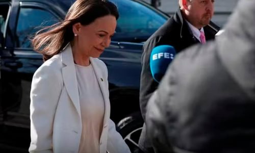 maría corina machado chega à casa branca para encontro com trump (1)